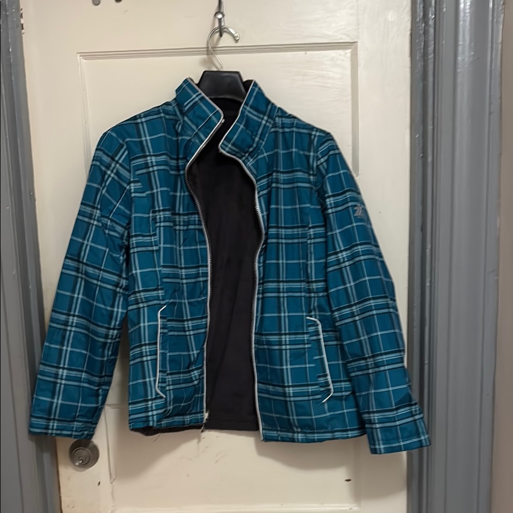 Teal Plaid Ski & Snow Jacket